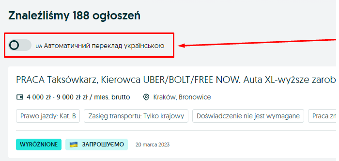 автоматичний перекладач olx.pl
