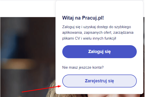 Реєстрація на сайті pracuj.pl